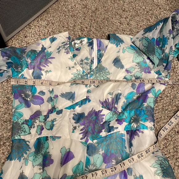 Vintage 70s floral print bell sleeve sheet maxi dress in perfect condition - Picture 5 of 10